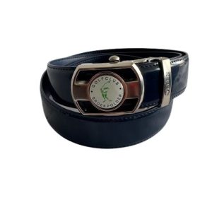 Golfriem met logo PU shiny leder